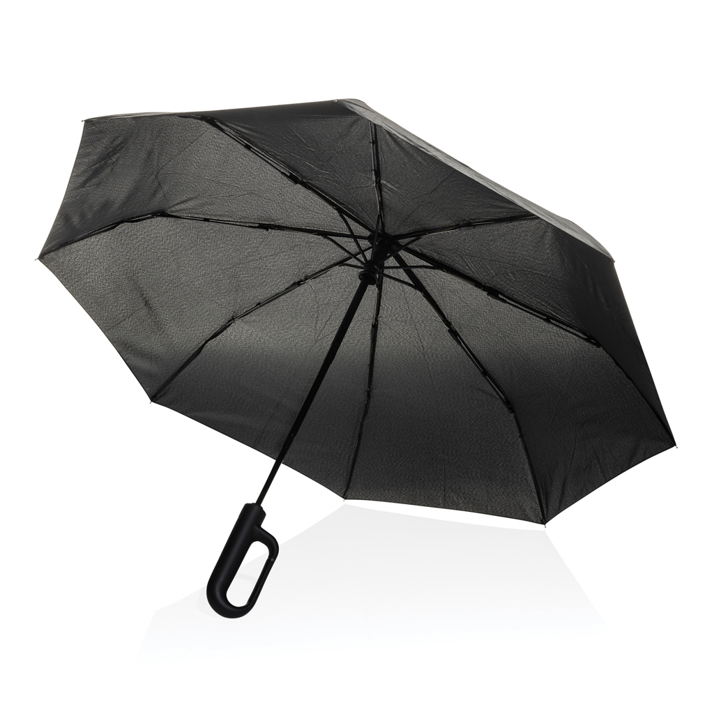 Yara 21" AWARE™ RPET solid colour umbrella with carabiner - Pilt 2