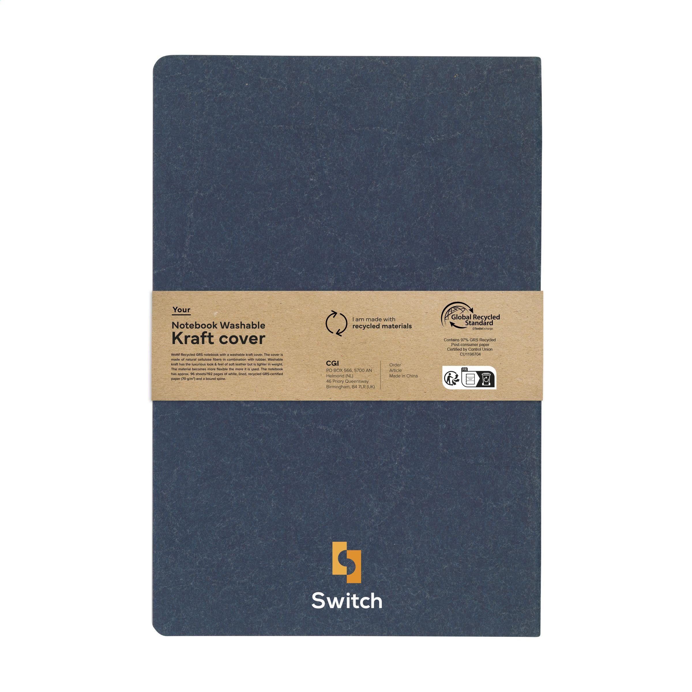 Paper Notebook GRS Washable Kraft Cover A5 - Image 2