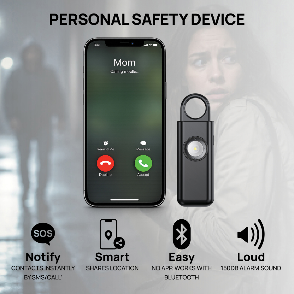 Safio RCS re-chargeable emergency alarm with SOS function - Pilt 5
