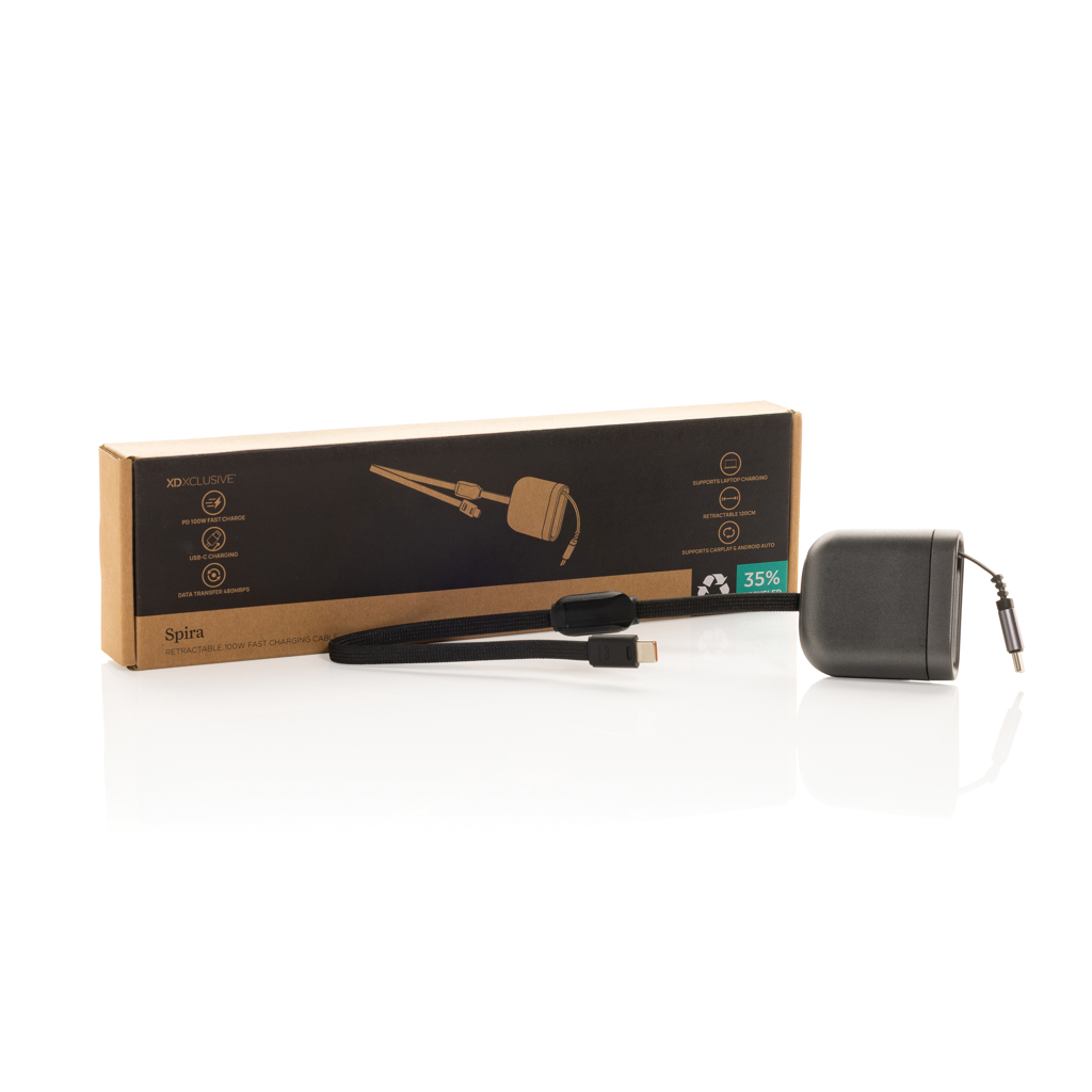 Spira RCS recycled retractable 100W fast charging cable - Pilt 9