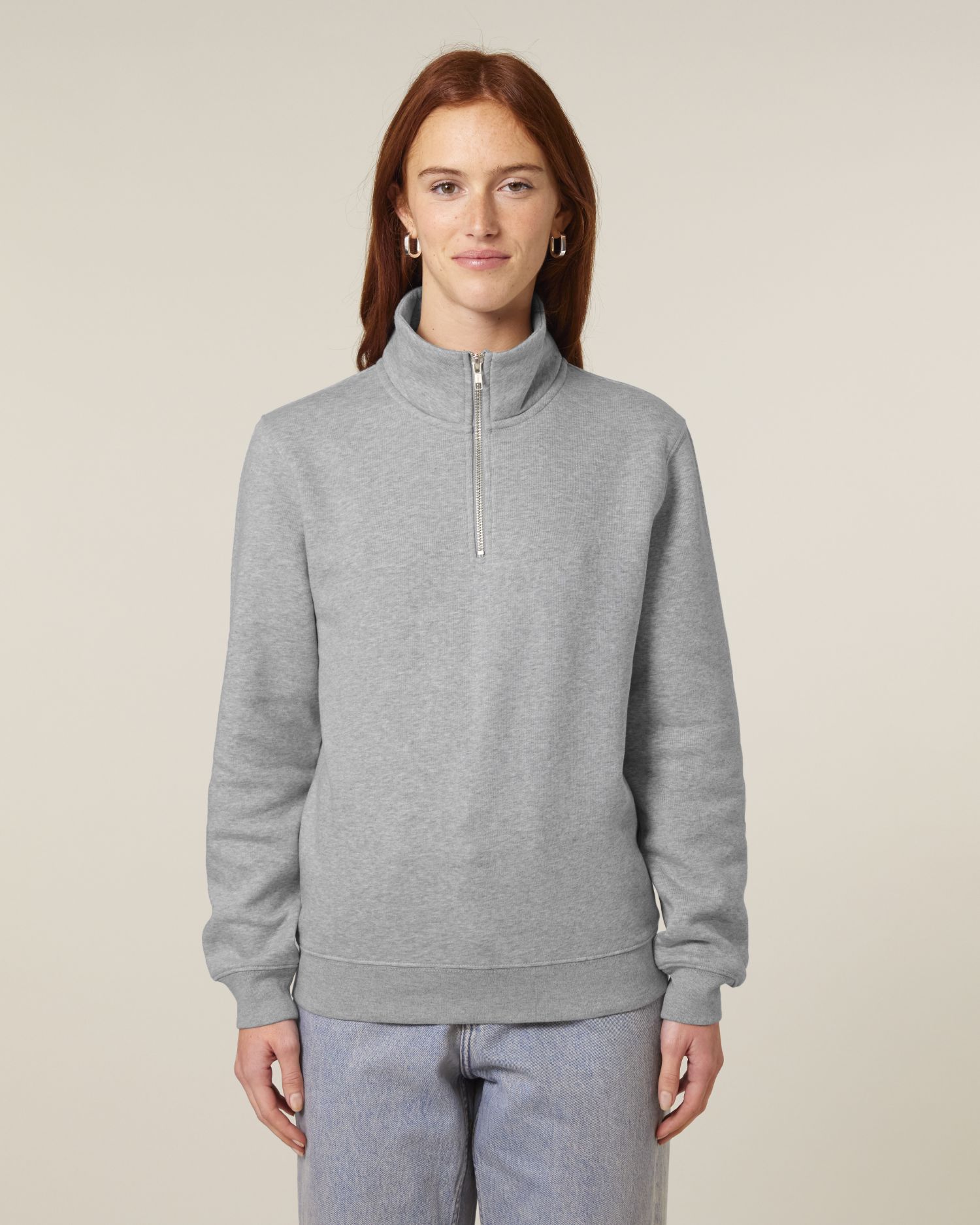 Trucker 2.0 crewneck pusa 1/3 lukuga, unisex regular 280g/m2 - Pilt 9